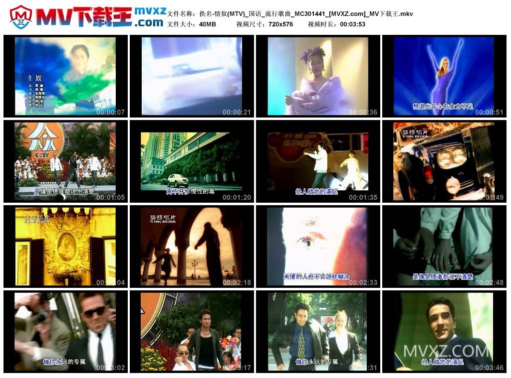 佚名-情奴(MTV)_国语_流行歌曲_MC301441